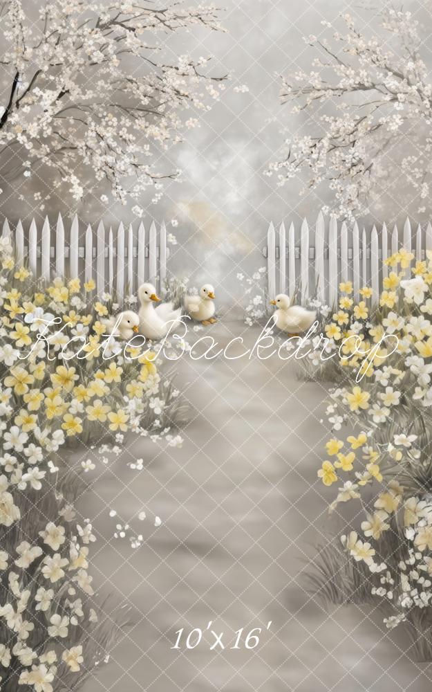 Fondo Floral de Primavera de Patos en Barra diseñado por Lidia Redekopp