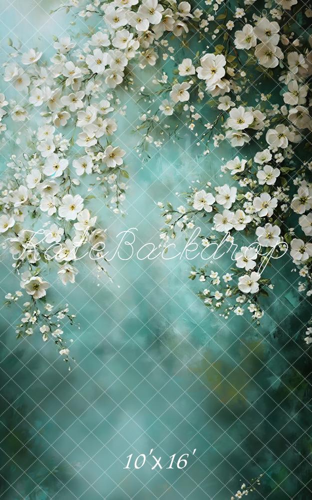 Kate Sweep Fine Art Floral Green Backdrop Designed by Emetselch