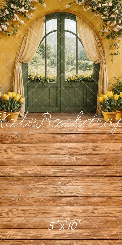 TEST Kate Sweep Spring Floral Arch Door Yellow Backdrop Designed by Emetselch