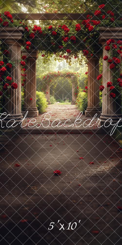 Sweep Valentine Romantic Rose Arch Garden Backdrop Designed by Patty Robert