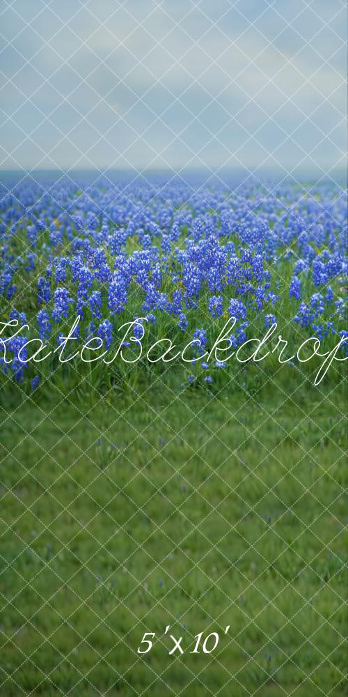 Kate Sweep Spring Floral Bluebonnet Meadow Backdrop Designed by Emetselch