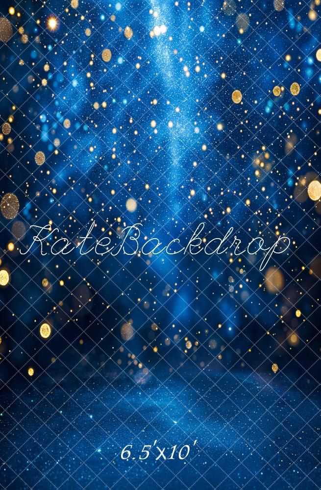 Kate Blue Bokeh Glitter Backdrop Designed by Emetselch