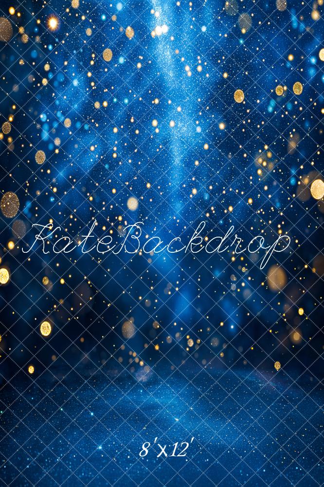 Kate Blue Bokeh Glitter Backdrop Designed by Emetselch