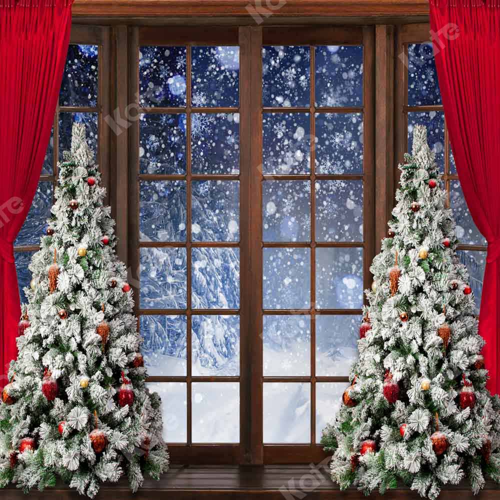 RTS Christmas Winter Snow Window Backdrop Progettato da Chain Photography