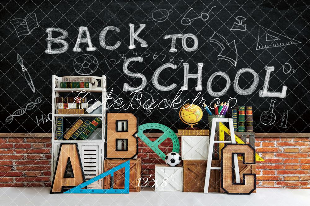 Kate Back To School Backdrop ABC Blackboard Designed by Emetselch