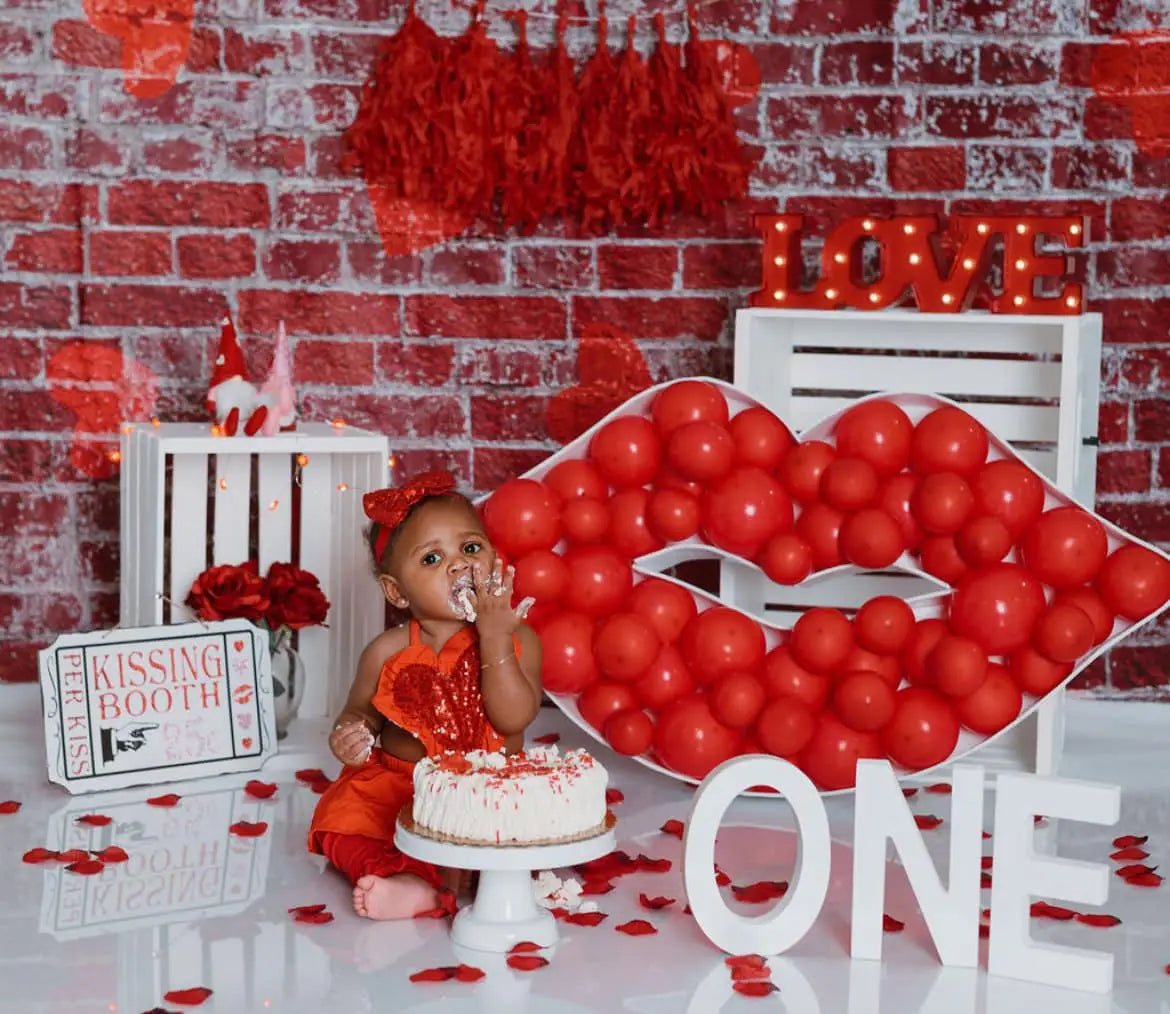 Kate Retro Brick Backdrop Red Old Wall Designed by Chain Photography