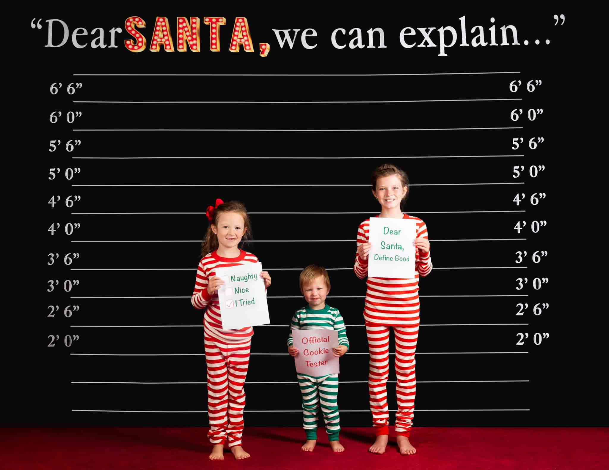 Kate Dear Santa Word Backdrop Black Abstract for Photography