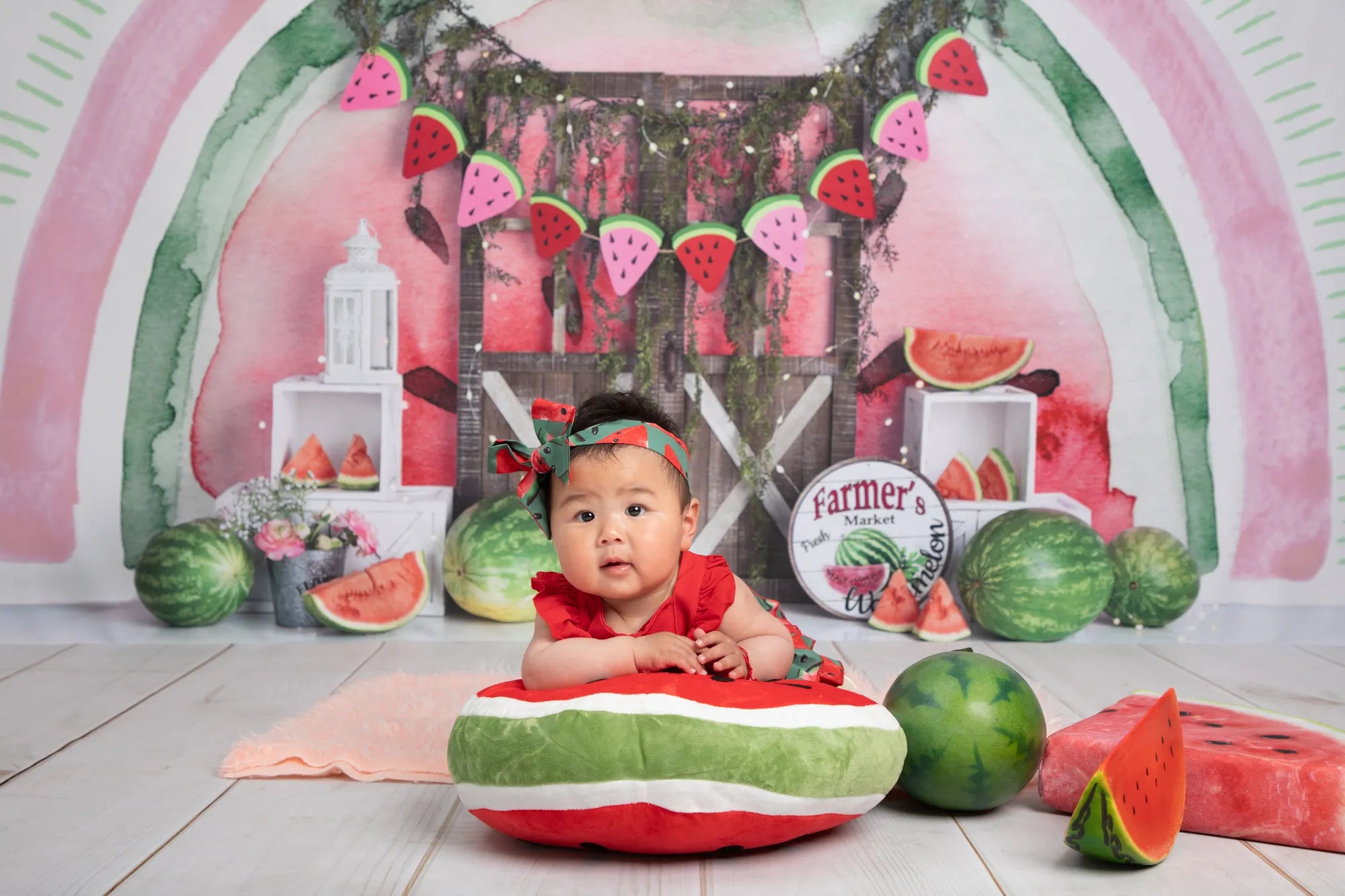 RTS Watermeloen Celebratie Achtergrond Ontworpen door Mandy Ringe Fotografie