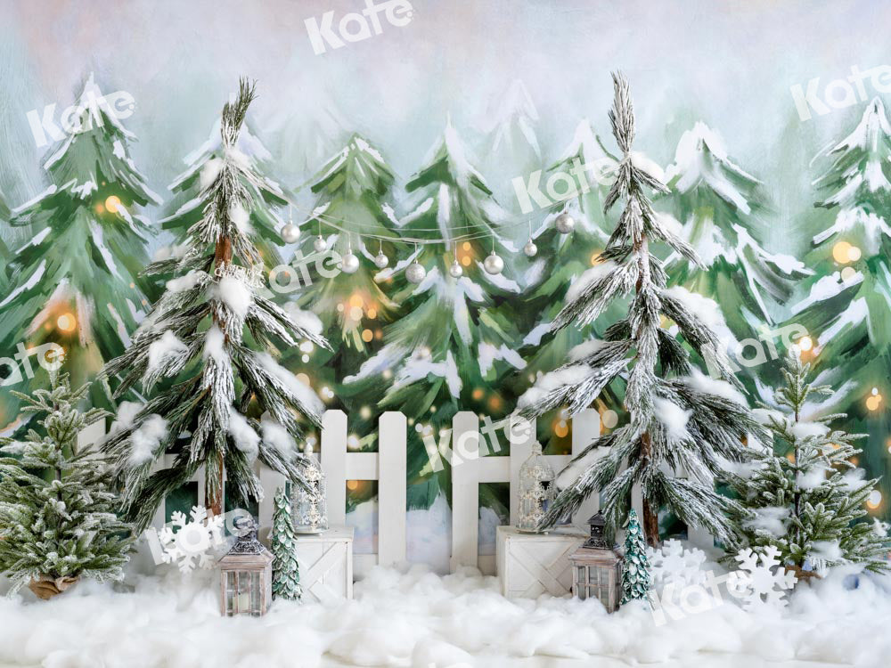 Kate Christmas Backdrop Trees for Sell Snow Forest Designed by Emetselch