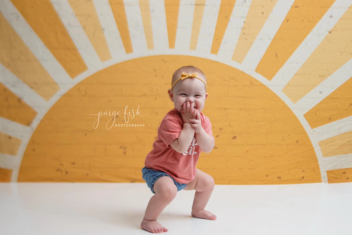 Kate You are my Sunshine Brick Wall Backdrop Designed by Mandy Ringe Photography