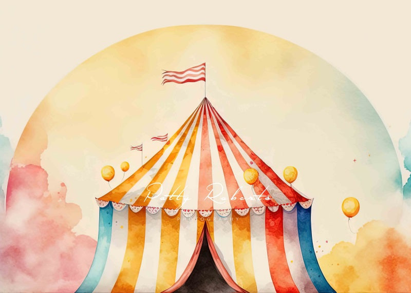 RTS Vintage Kleurrijke Circus Achtergrond Ontworpen door Patty Robert