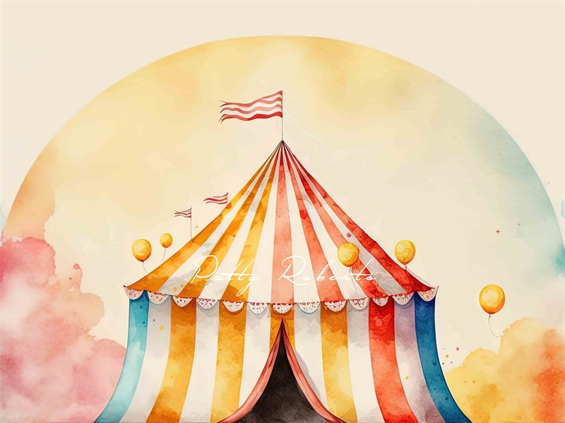 RTS Vintage Colorful Circus Backdrop Progettato da Patty Robert