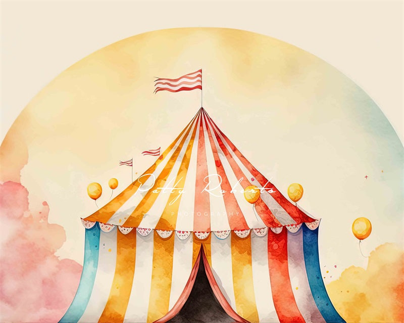 RTS Vintage Colorful Circus Backdrop Progettato da Patty Robert