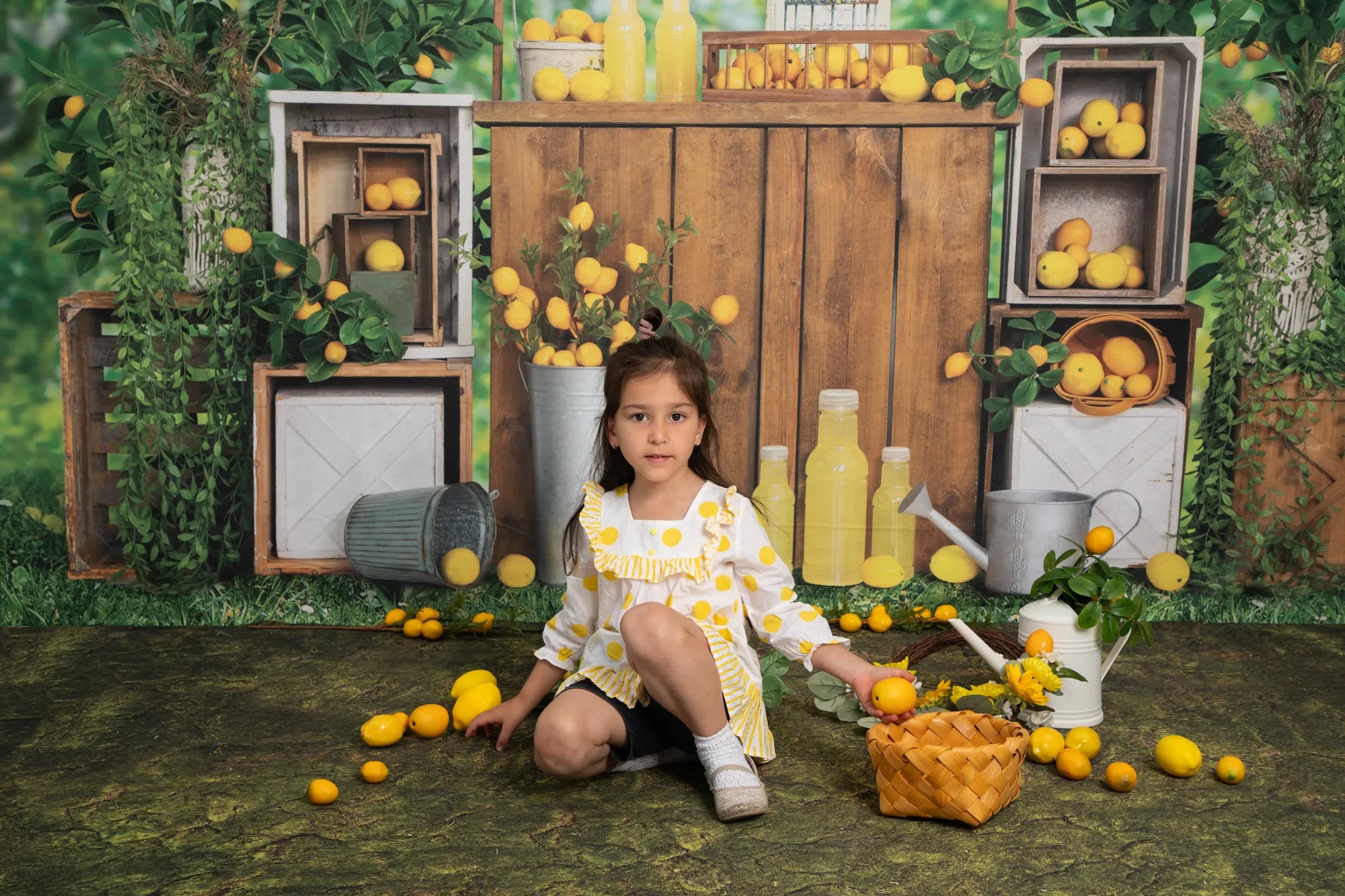 Zomerse Limonadekraam Buitenachtergrond Ontworpen door Emetselch