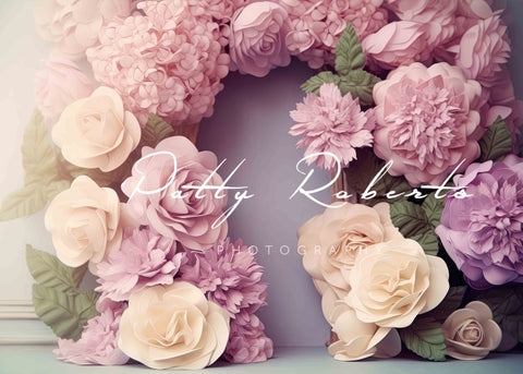 Kate Pastel Petals and Posies Floral Birthday Wedding Backdrop Designed by  Patty Robert