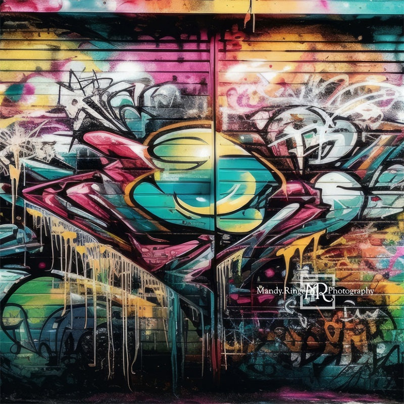 Sfondo Colorato di Graffiti per Parete Progettato da Mandy Ringe Fotografia