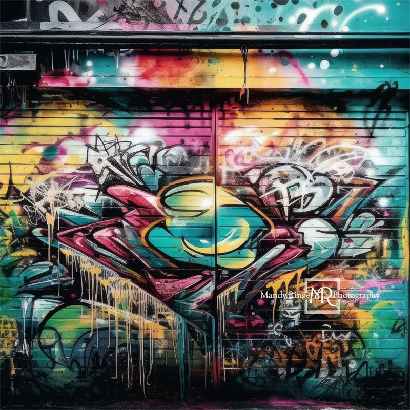 Sfondo Colorato di Graffiti per Parete Progettato da Mandy Ringe Fotografia