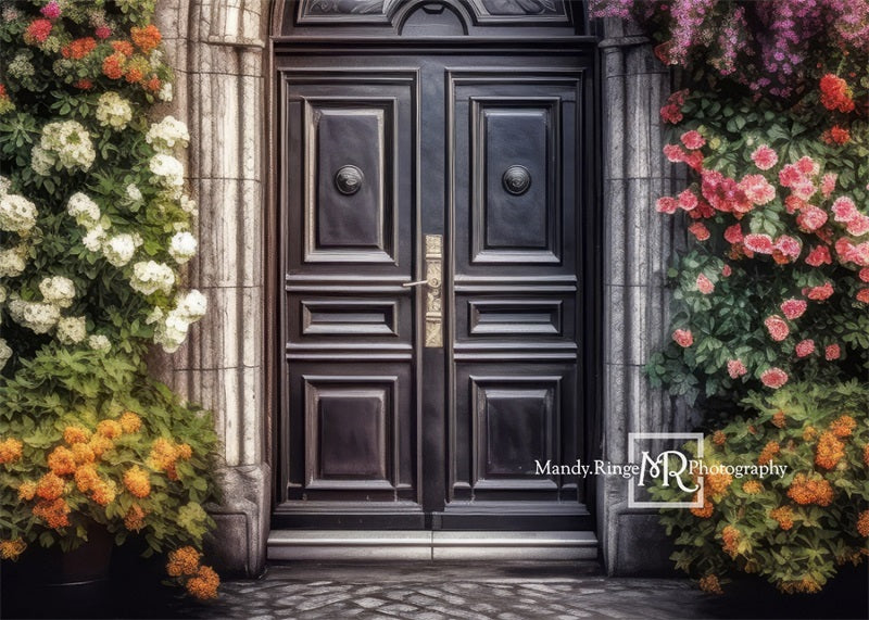 Kate Door with Colorful Flower Arch Backdrop Designed by Mandy Ringe P