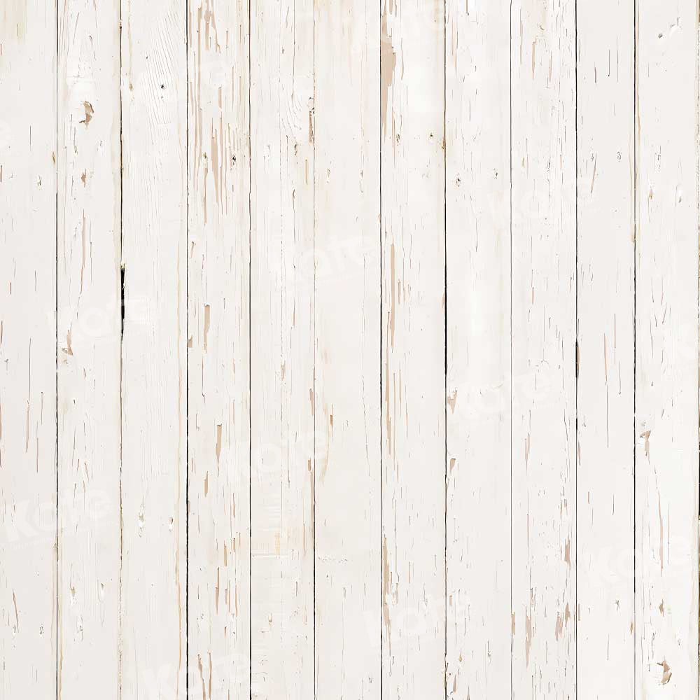 Sfondo in legno bianco per pavimenti con retro in pile per fotografia