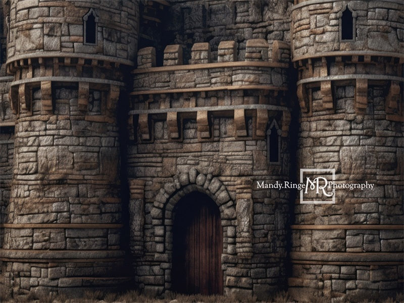 Fondo del exterior del castillo medieval diseñado por Mandy Ringe Fotografía