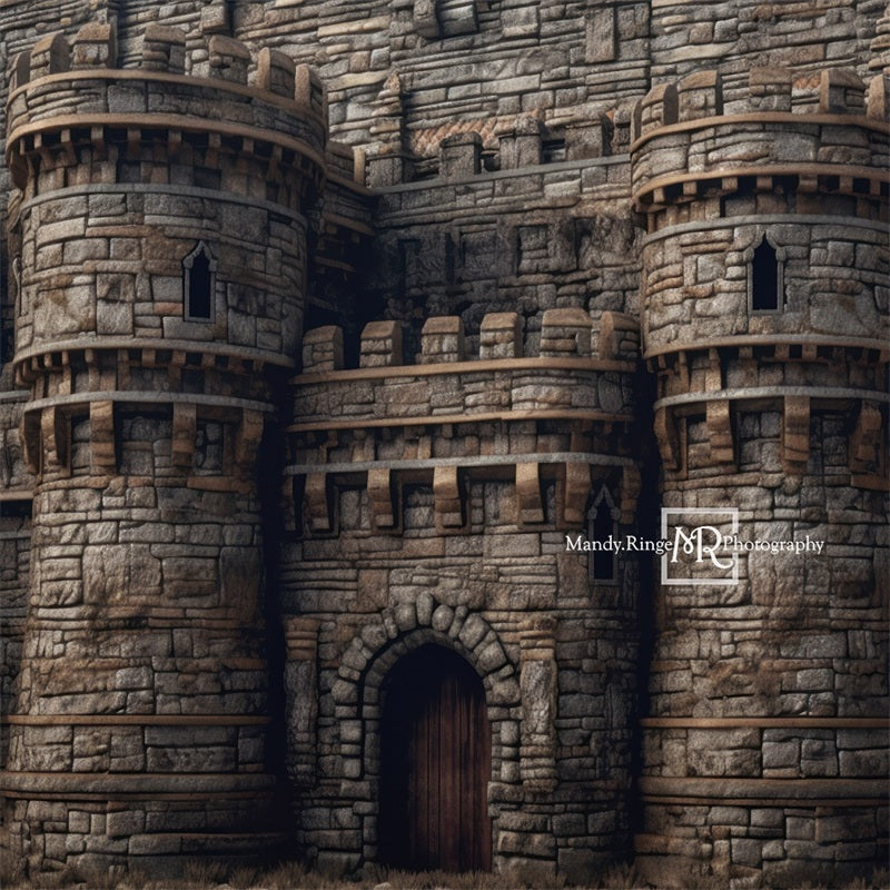 Fondo del exterior del castillo medieval diseñado por Mandy Ringe Fotografía