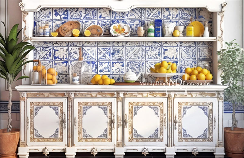 Sfondo cucina limonata mediterranea estiva progettato da Mandy Ringe Fotografia
