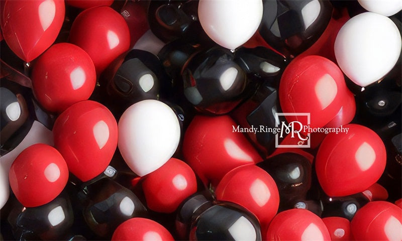 RTS Rosso Nero Bianco Sfondo Palloncino per Parete Realizzato da Mandy Ringe Photography