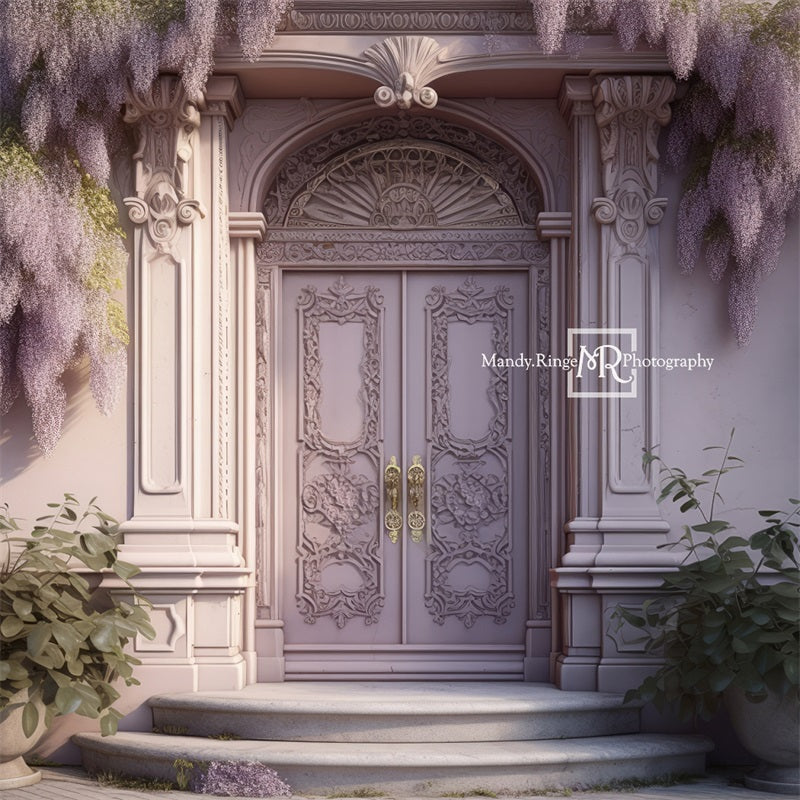 Wisteria Vine with Light Purple Ornate Door Backdrop Ontworpen door Mandy Ringe Photography