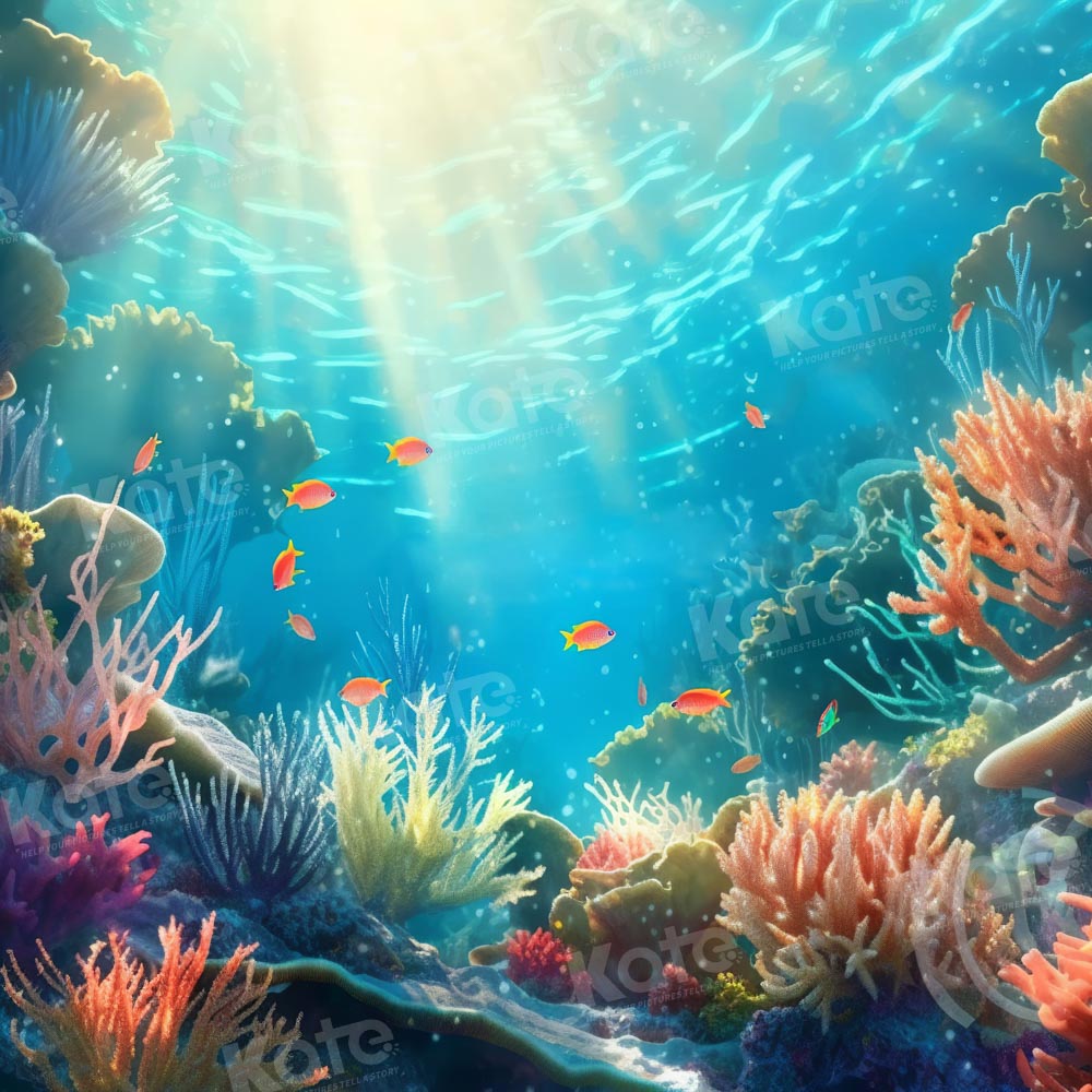 Summer Sea Underwater World Backdrop Designato da Chain Photography