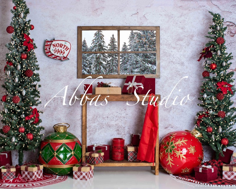 Kate Christmas Room Window Backdrop Designed by Abbas Studio