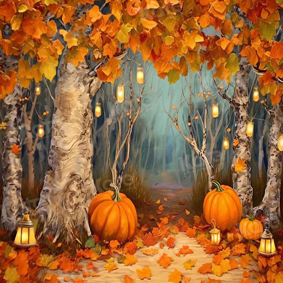 Kate Autumn Pumpkin Forest Backdrop Designed by Chain Photography