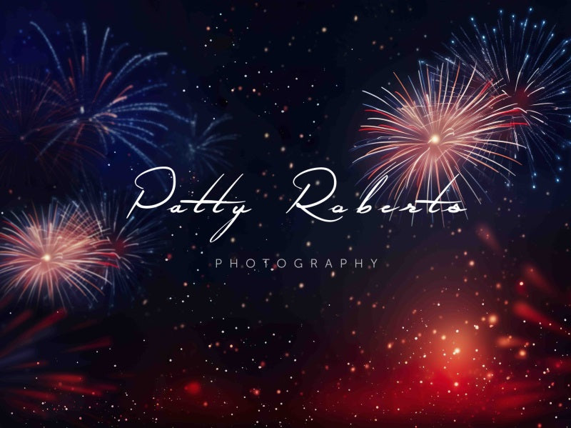 4 juli Vuurwerk Onafhankelijkheidsdag Achtergrond Ontworpen door Patty Robert