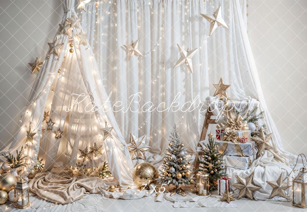 Kerst Fantasy Droomtent Ster Achtergrond voor Fotografie