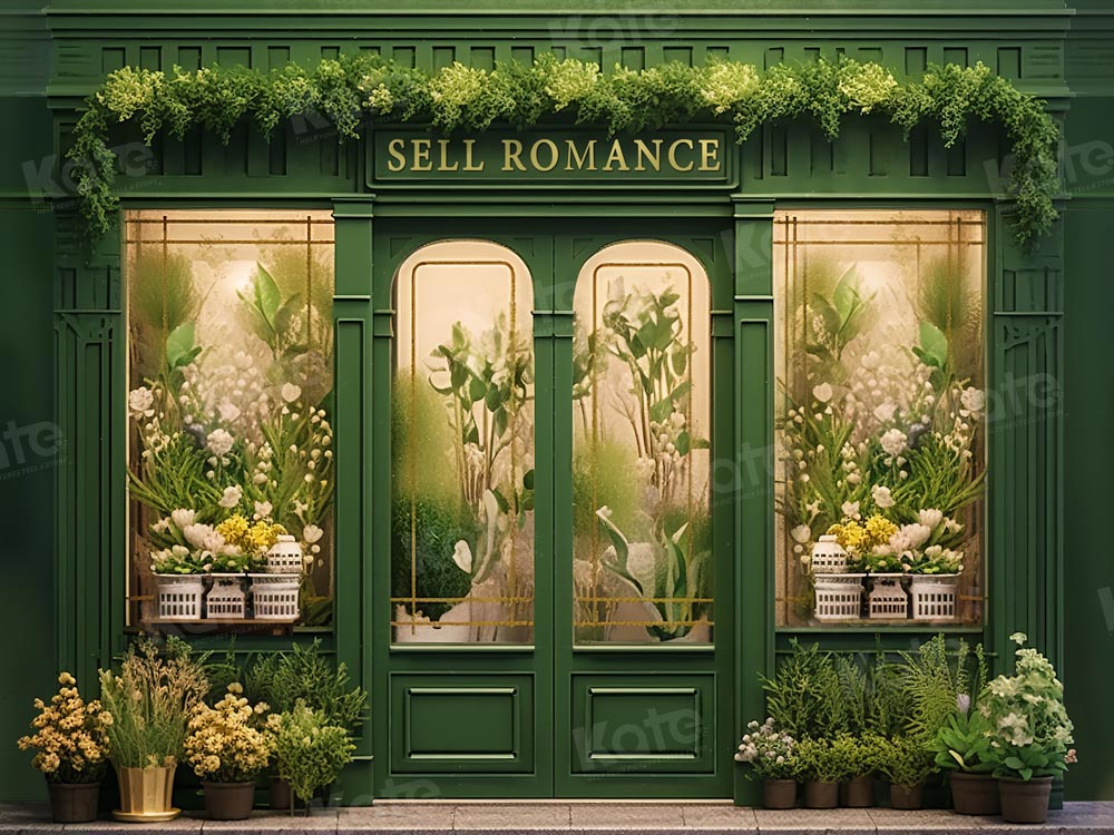 Green Plant Store Romance Backdrop Progettato da Chain Photography