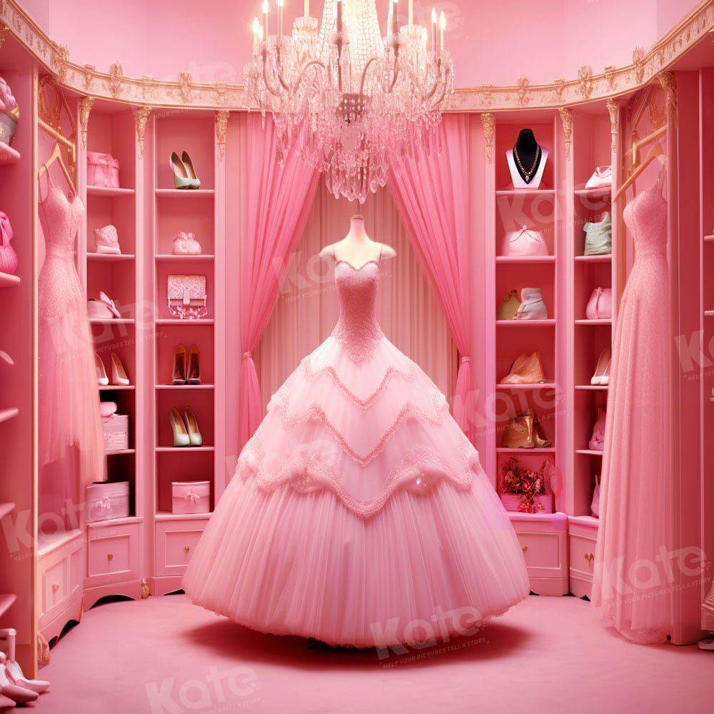 Kate Fantasy Doll Pink Closet Room Set