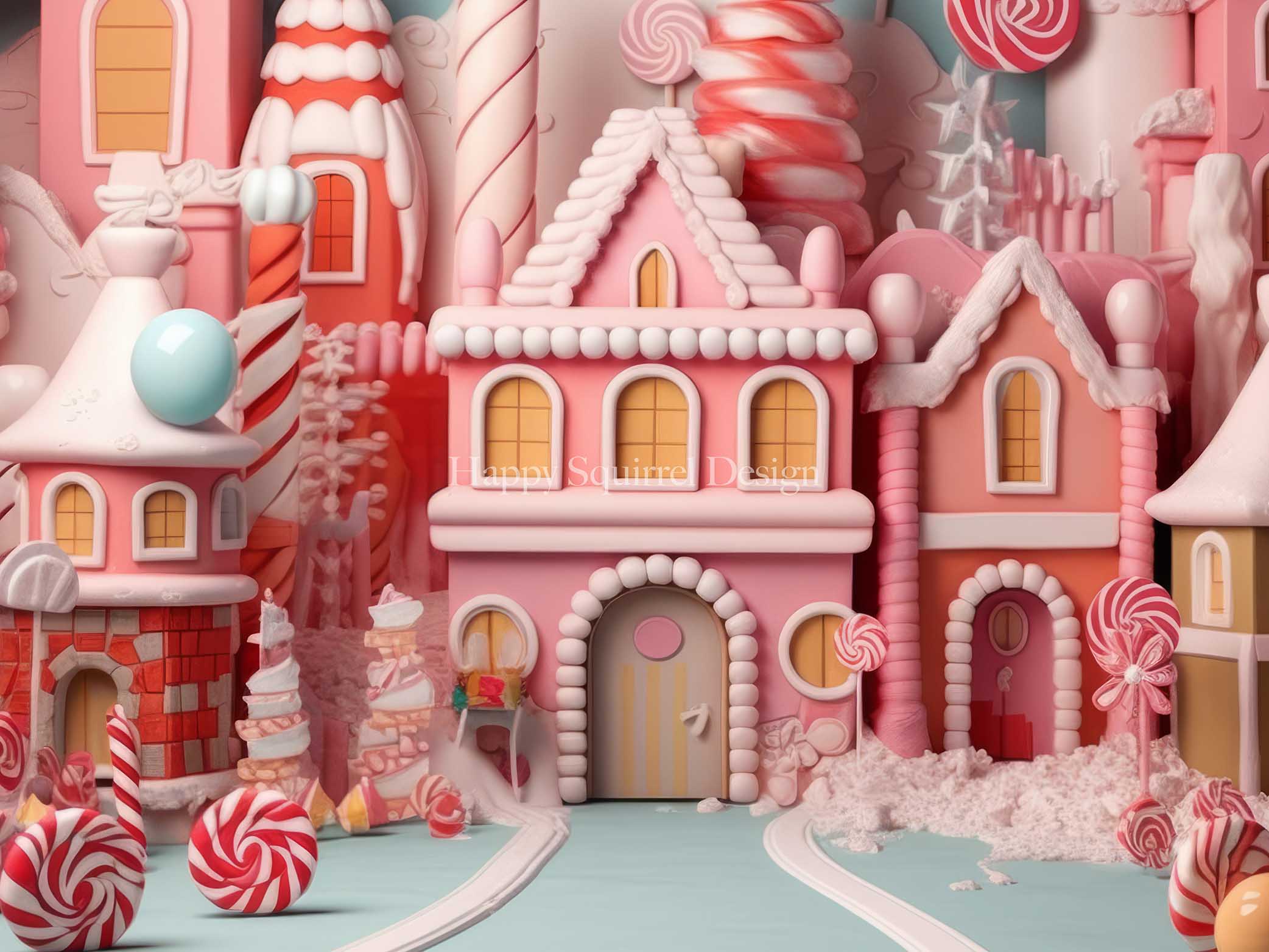 Sfondo Candy Land Rosa Progettato da Happy Squirrel Design