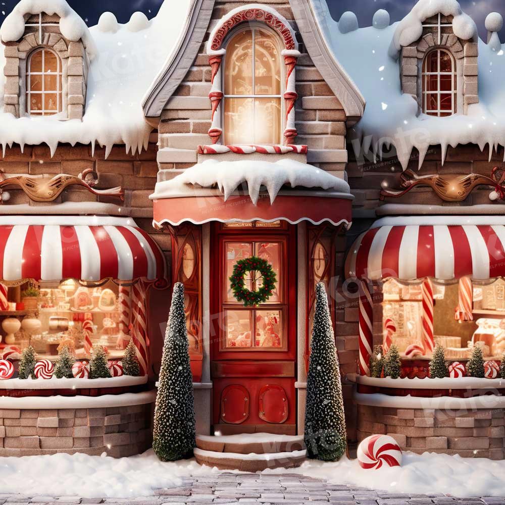 Kate Christmas Store Candy Backdrop Designed by Emetselch