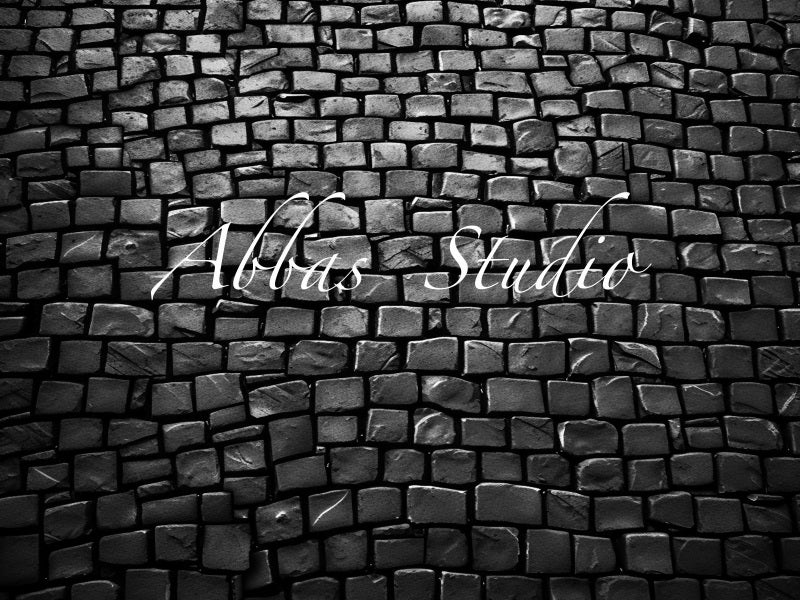 Kate Black Cobble Stone Floor Backdrop Designed by Abbas Studio