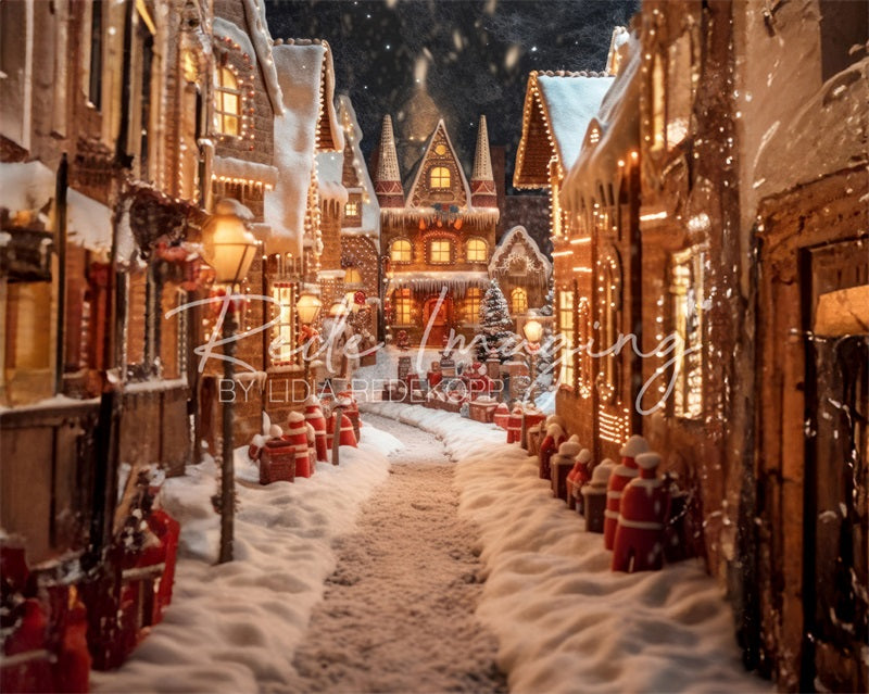 Sfondo di Natale Gingerbread Lane progettato da Lidia Redekopp