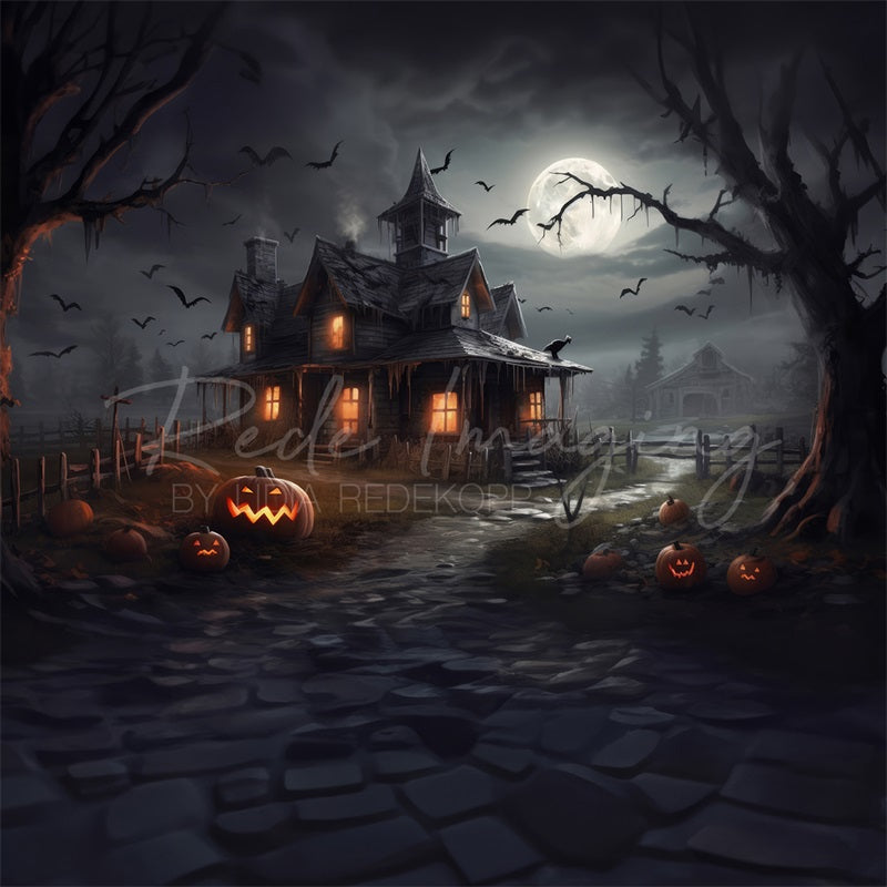 Halloween Spookhuis Achtergrond Ontworpen door Lidia Redekopp