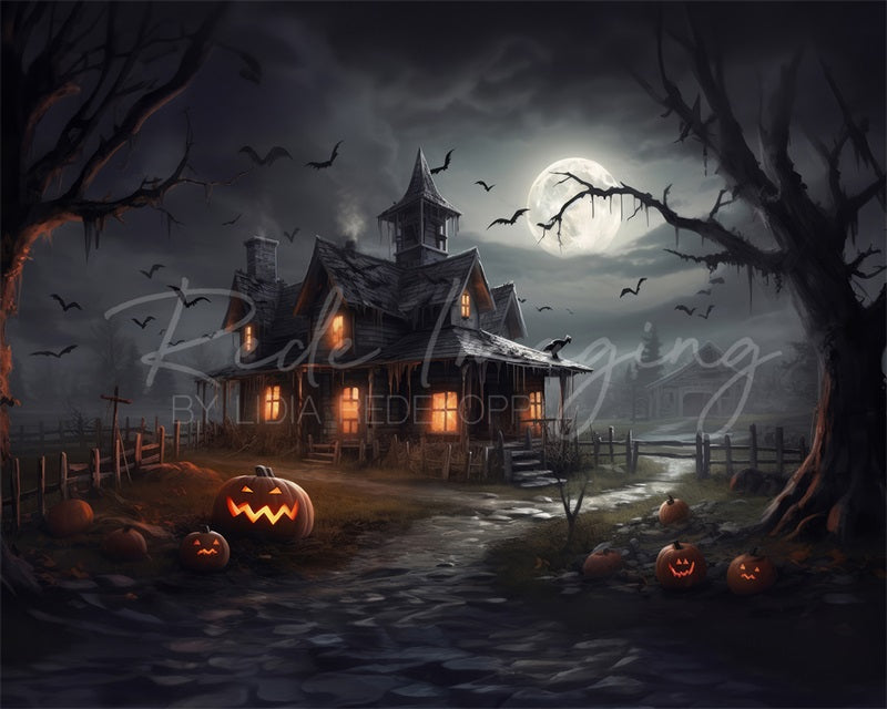 Sfondo per Casa Stregata per Halloween progettato da Lidia Redekopp