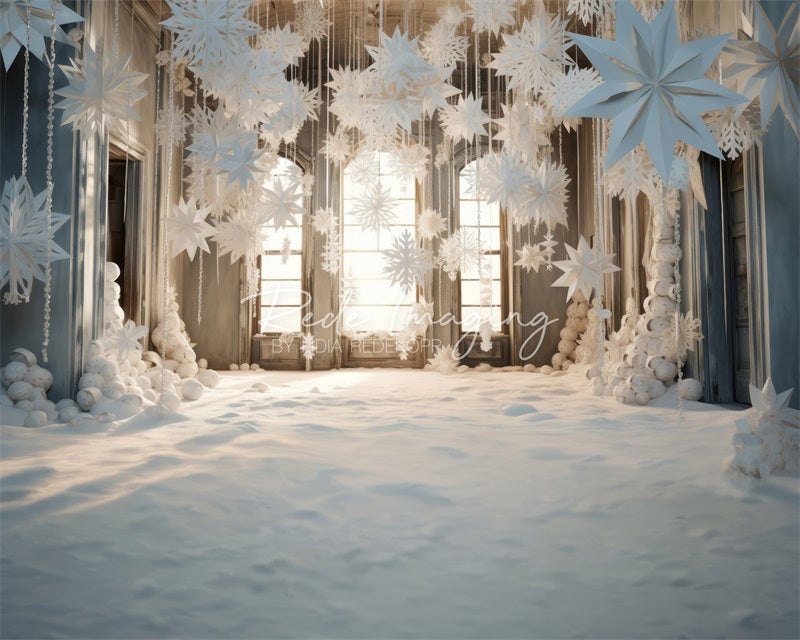 Kate Paper Snowflake Room Backdrop Designed by Lidia Redekopp