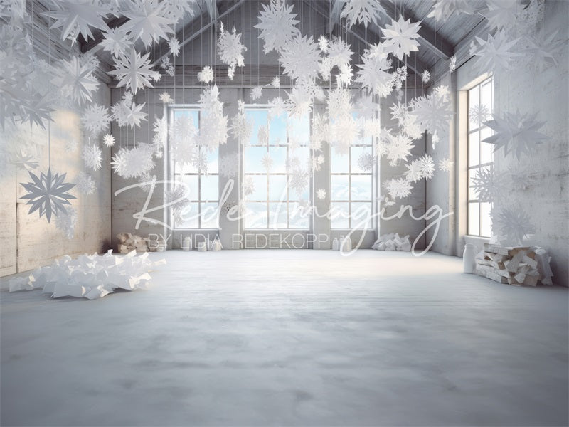 Kate Paper Snowflake Room Backdrop Designed by Lidia Redekopp