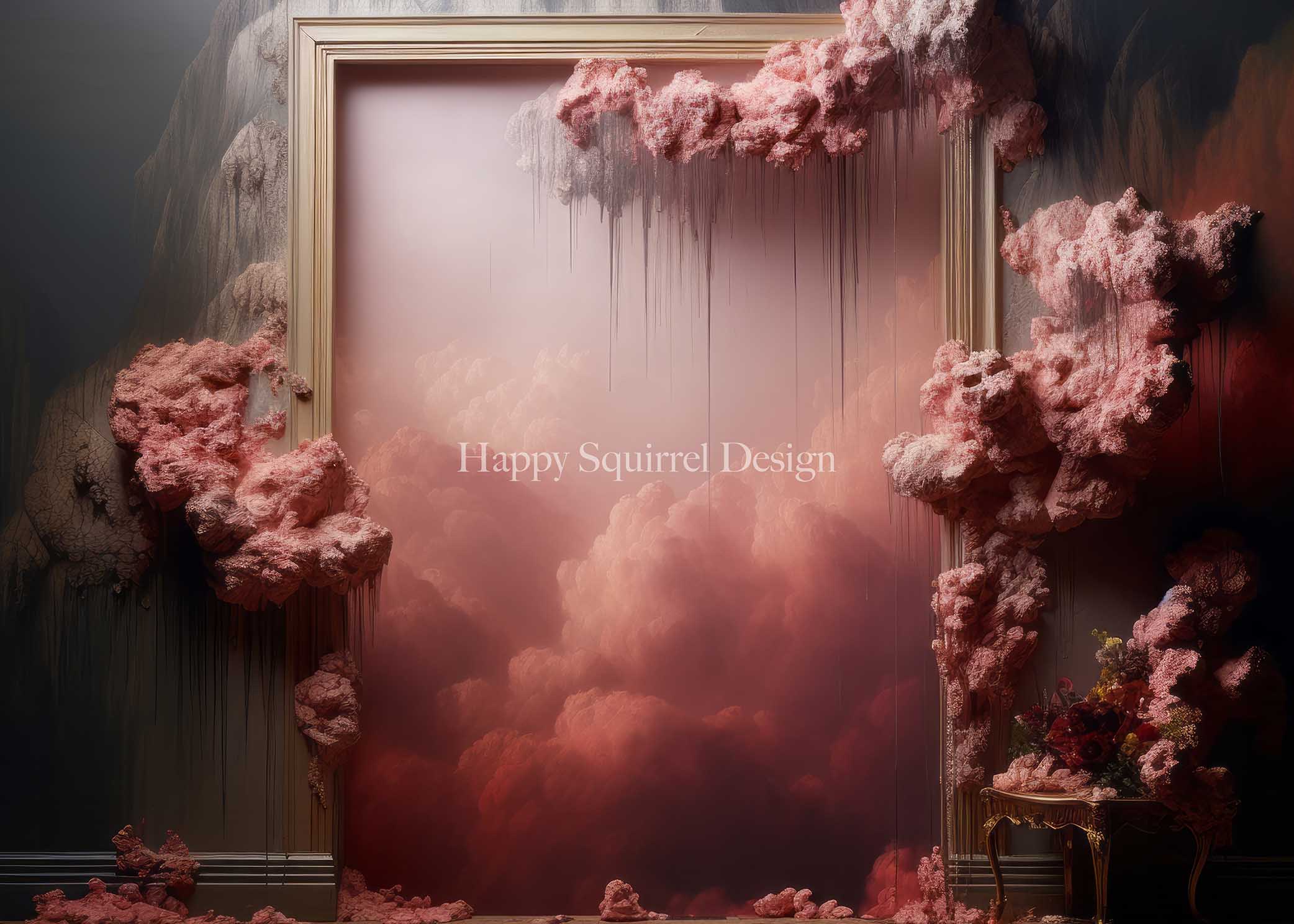 Door de roze luchten achtergrond ontworpen door Happy Squirrel Design.