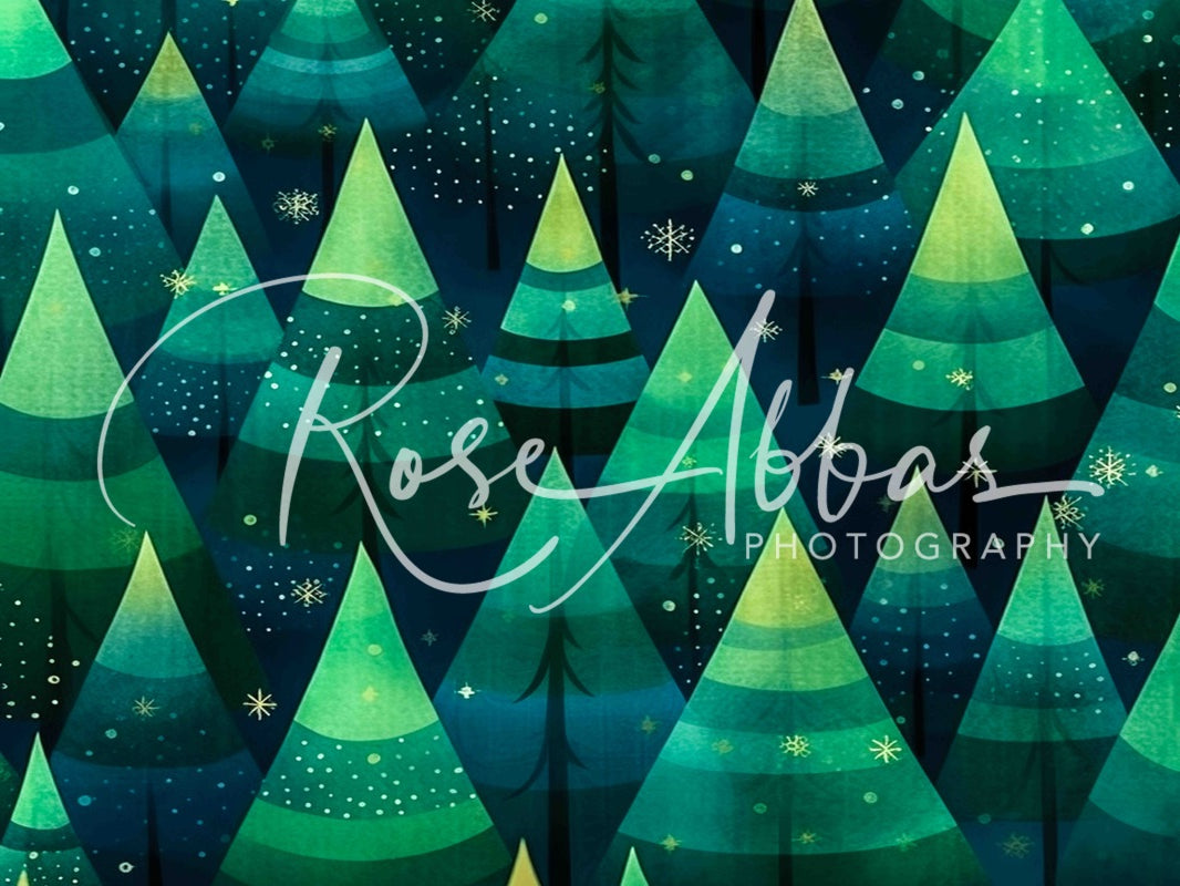 Kate Abstract Christmas Trees Backdrop Designed By Rose Abbas