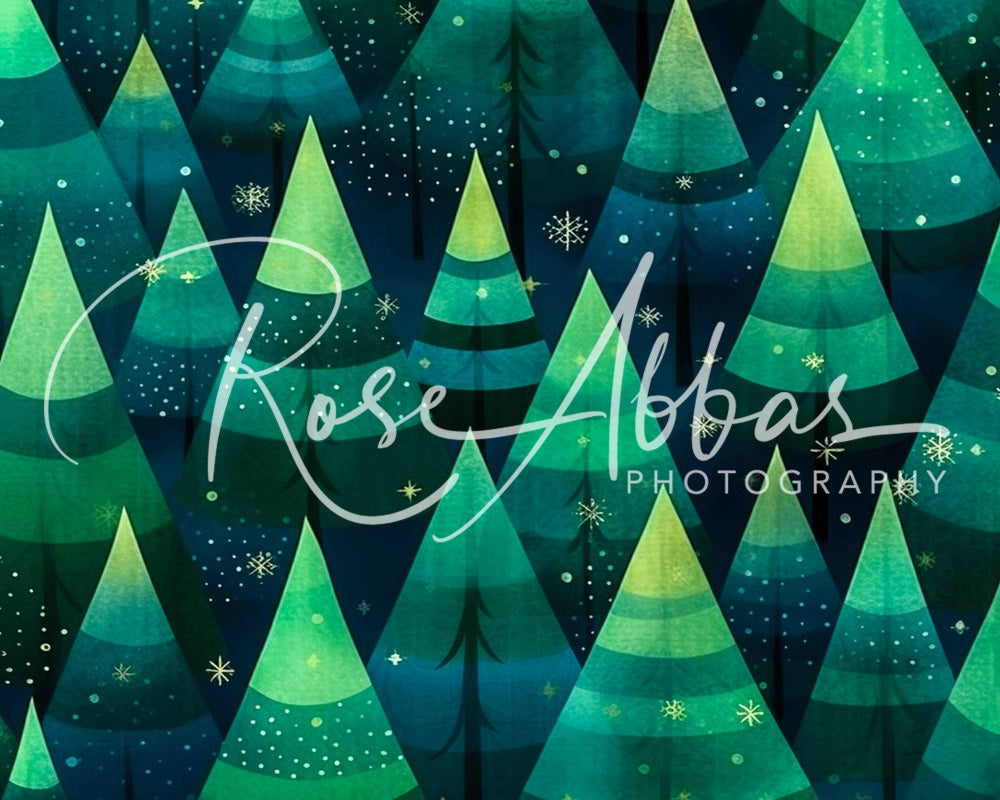 Kate Abstract Christmas Trees Backdrop Designed By Rose Abbas