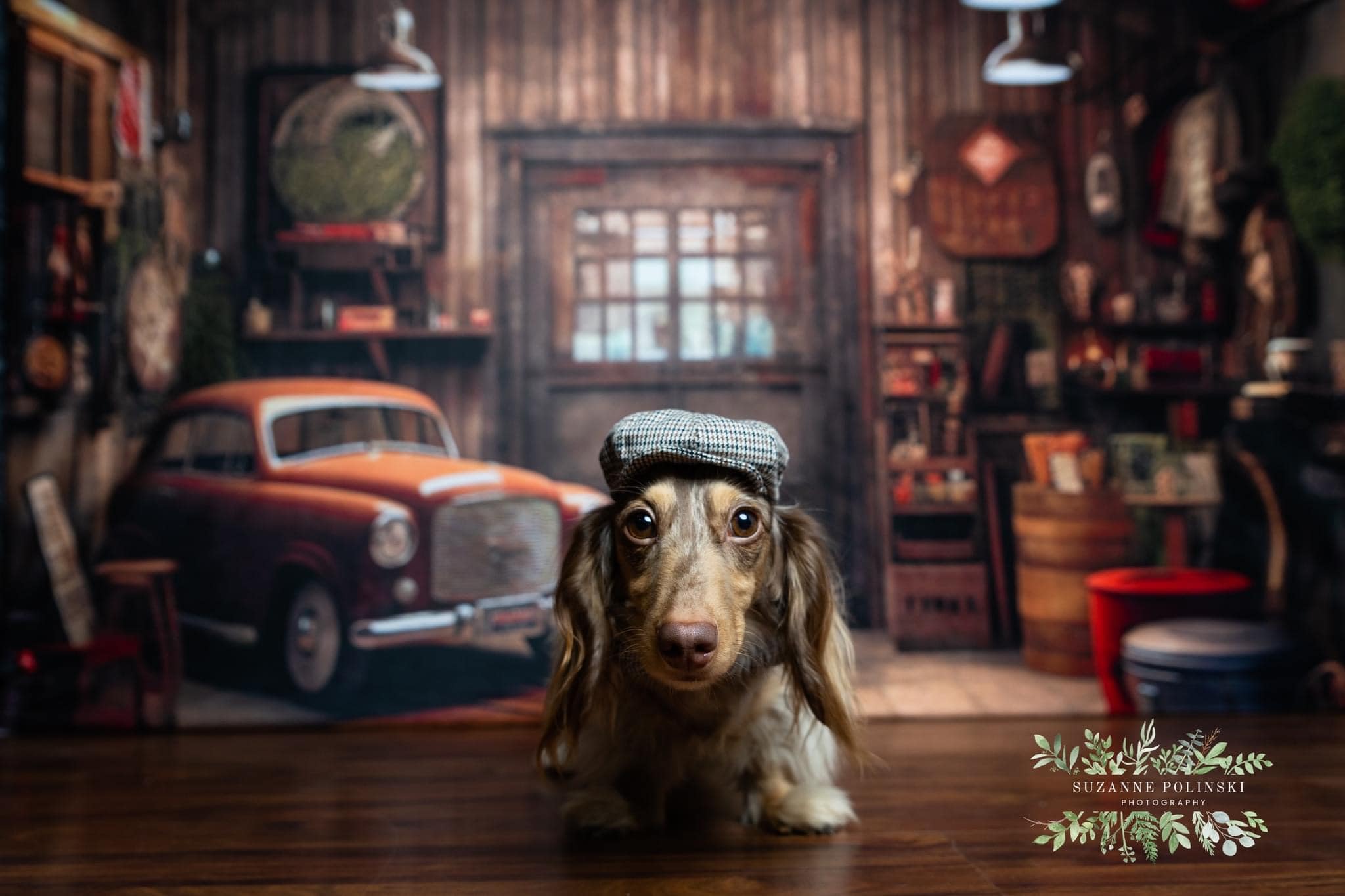 Kate Vintage Car Garage Backdrop Designed By Rose Abbas