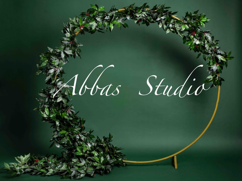 Kate Christmas Holly Arch Backdrop Designed by Abbas Studio