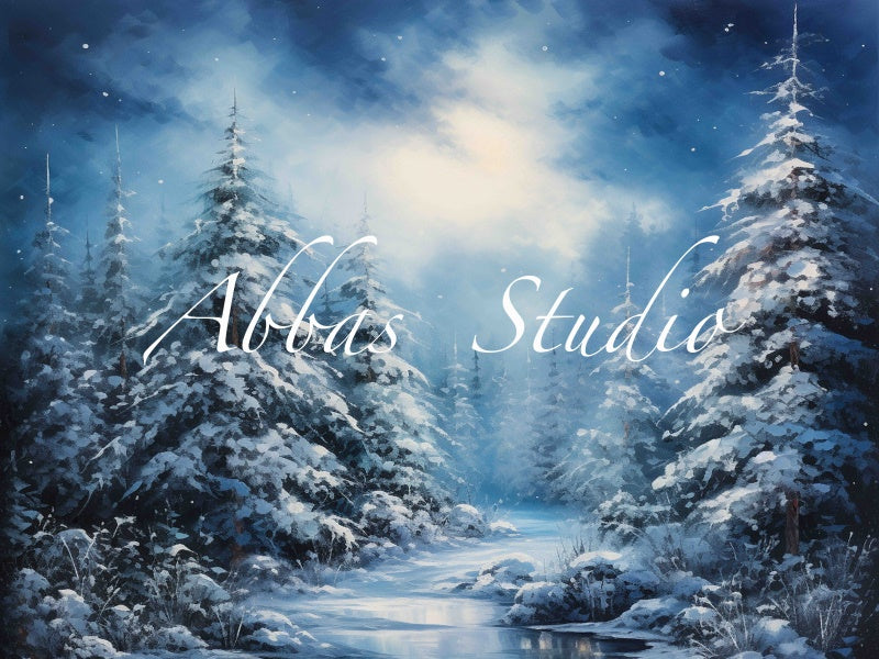 Kate Evening Winter Scenery Backdrop Designed by Abbas Studio