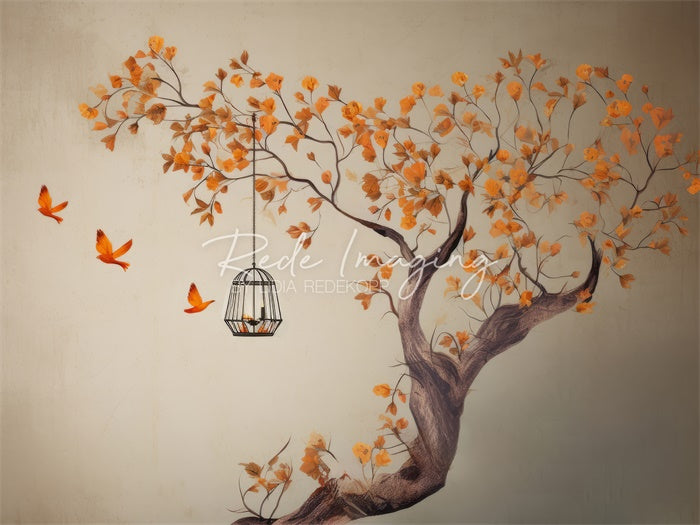 Fondo de pájaros libres de otoño diseñado por Lidia Redekopp